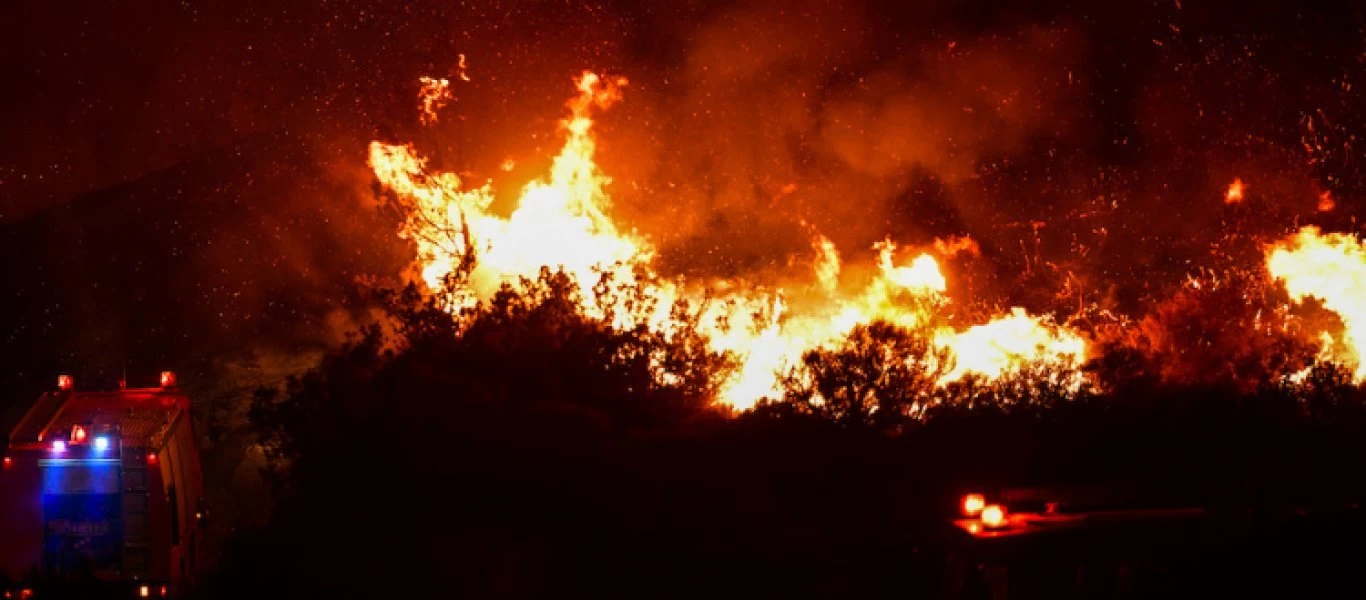 Φωτιά σε δασική έκταση στο Παρθένι Αρκαδίας